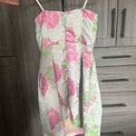 Floral Pink and Green Dress Photo 1