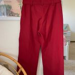 Anthropologie  Paperbag Wide Leg Trousers in Red Size Large US 14 Photo 6