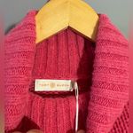 Tory Burch NWT  Jennifer Sweater Hibiscus Flower Cropped Fringe Turtleneck Medium Photo 3