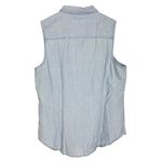 J.Crew Chambray Sleeveless Button Up Shirt Lovers Lane Wash Size Medium Photo 5