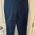 Ruby Rd . Slip On Black Capri with Detailed Cuffs Size 10 Photo 0