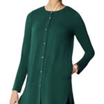 J.Jill  Wearever Emerald Green Button Down Front Line Tunic  Photo 0