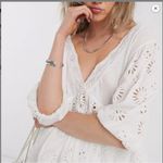 Free People  Sweeter Side Eyelet Embroidered Top in White Sz M NWT $128R Photo 1
