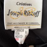 Joseph Ribkoff ‎ Black Bodycon Knit Dress Gold Diagonal Blocking Size 8 Vintage Photo 2