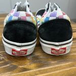 Vans Black Suede and Rainbow Checkered Skate Shoes Unisex Men 5.5 Women 7 Photo 3