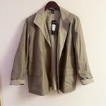 Linda Allard Ellen Tracy Sage Wool Blend Reversible Blazer Size 10P NEW Tan Photo 0