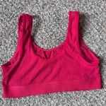 Women's Red Ribbed Bralette Size L Photo 2