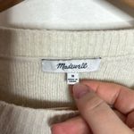 Madewell  Crewneck Bobble Pullover Sweater Antique Cream Ivory size M Photo 8