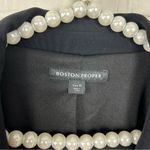 Boston Proper  Black Stretch Knit Classic Blazer Size 16 Photo 5