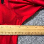 Clara Sunwoo Red Floral Tunic Top M Handkerchief Hem 3/4 Sleeve Made in USA Black Size M Photo 6