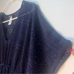 Tommy Bahama  Crochet Tunic Swim Beach Cover Up in Navy Blue Size S/M Photo 2