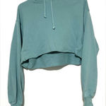 Aritzia TNA AiryAF Fleece Crop Hoodie 2 Blue Photo 0