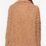 Forever 21 Plus 3X Shag Coat Jacket Teddy Fuzzy Pink Snap Front Peak Collar Photo 1
