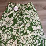 Umgee Tropical Floral Print Green Size Large Wide Leg Flare Flowy Pants NWT Photo 11