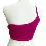 Pretty Little Thing Basic Hot Pink One Shoulder Strappy Crop Top Photo 6