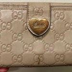 Guccissima Leather Engraved Heart Continental Wallet | Ivory Photo 0