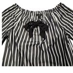 J.Crew NWT ~  Off The Shoulders Black & White Striped Blouse ~ Women's Size XXS Photo 4