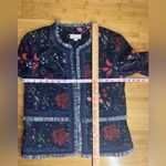 Loft Women's Primavera Strawberry Floral Fringe Career Wear lined Blazer|Size: 2 Photo 5