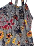 Balance Collection ‎ Women's Size Medium Blue Striped Floral Knee Length Dress Photo 3