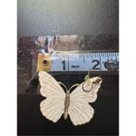 Y2K Vintage Womens White Silver Butterfly Dangle Earrings Feminine Whimsical 90s Photo 3