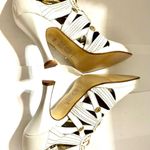 Vintage Italian Leather Tre In High Heel Pumps Size 6 EU 36.5 White Photo 4