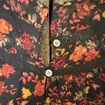 Loft Floral Clip Tiered Button Puff Sleeve Fall Floral Dress Size Medium Tall Photo 5