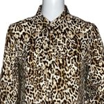 Banana Republic  Shirt Womens XS Brown Cheetah Leopard Dillion‎ Classic Fit Edgy Photo 3