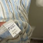 CP Shades  Regina Linen Striped V-Neck Cap Sleeve Pintuck Tunic Dress Blue Size S Photo 6