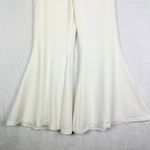 Heidi Daus Flare Leg Pants Size Medium White NEW Lined Crepe High Rise Photo 3