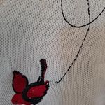 Grandma Chic Blair Bird and Dog Full Zipper Sweater‎ Vest Size Medium White Photo 2