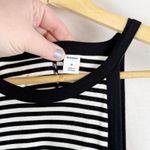 Old Navy Women's M Black White Striped Sleeveless Midi Tank Dress Photo 2