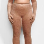 SKIMS NWT  Velvet Burnout‎ Logo Glove Crop Top Sienna Size 4X Loungewear Cozycore Photo 0