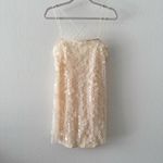 ZARA NWT  Blogger Fave Ivory Sequin Flower Appliqué Mesh Mini Dress Size Small Photo 1