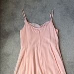 David's Bridal David’s Bridal Cowl Peach Pink Chiffon Maxi Dress SIZE 14 Photo 5