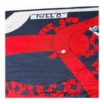 VTG Norma Tullo Silk Scarf Wrap 60s Pop Art Red White Navy Couture Bag Accessory Photo 9