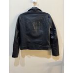 Blank NYC Moto Jacket for Women, Black, Faux Leather, M, SILVER Zippers, Pockets Black Size M Photo 4