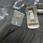 Hollister Black Mesh Sequin Embroidered Mini Skirt Y2K Party Club Skater Large Photo 3