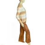 VINTAGE 1970'S BRADLEY NEUTRAL TONES STRIPED ACRYLIC KNIT "GRANDPA" CARDIGAN (M) Tan Size M Photo 5