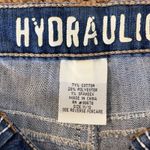 Hydraulic ‎ Medium Wash Embroidered Pockets Low Rise Denim Jean Shorts 11/12 NEW Photo 6
