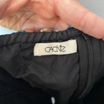 Cache  Y2K Black Blue 100% Silk Beaded Floral Halter Midi Dress Women's size XS Photo 2