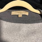 Lineamaglia Open Front Draped Cardigan Contrast Trim Gray Casual Piece Photo 4