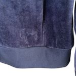 Juicy Couture  Y2K Velvet Hoodie Track Jacket Bling Zipper Pull Tab Navy Blue, XL Photo 6