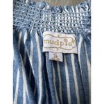 Mud Pie  Blue Stripe Short Romper Off Shoulder‎ Womens S Summer Beach Casual Cute Photo 1