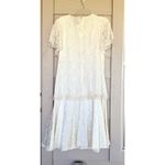 VTG Ivory Lace Dress Women’s Sz 10 Made USA Satin Lined Floral Lace Bridal 80s Photo 1