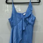 DO+BE  Women’s Tank Top Cami V-Neck Plunge Light Blue Ruffle Sz Large Photo 0