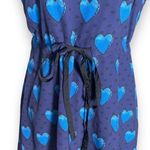 Eshakti eShakati Dress Navy Heart Print Sleeveless Drawstring Waist Scoop Neck Midi Photo 5
