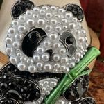 Panda Brooch with Crystals & Faux Pearls Photo 6
