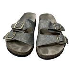 Mountain Sole  Gold Glitter Sandal Double Buckle Size 7.5 Photo 1