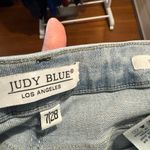 Judy Blue  Light Gray Distressed Skinny Jeans Photo 1