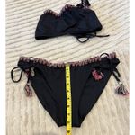 Becca  Women's Mardi Gras Embroidered Bikini Medium Top And Large Bottoms Set GUC Photo 6